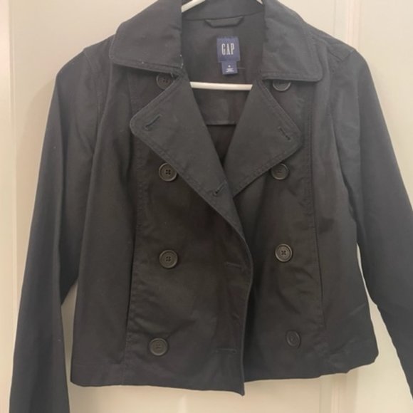 GAP Jackets & Blazers - Gap black small lightweight casual peacoat